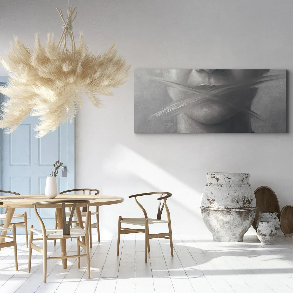 Obraz na plátne - Ani slovo - 90x30 cm