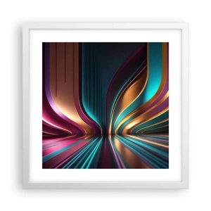 Plagát v bielom ráme - Architektúra svetla - 40x40 cm