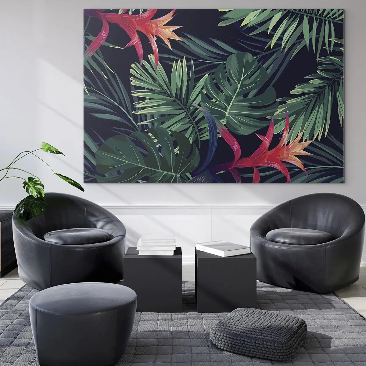 Obraz na skle - Vzplanúť v zelenom - 100x70 cm