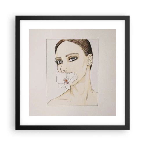 Plagát v čiernom ráme - Symbol elegancie a krásy - 40x40 cm