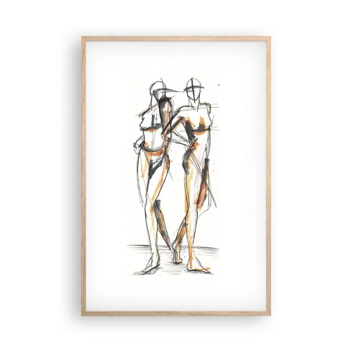 Plagát v ráme zo svetlého duba - Štúdia šarmu - 61x91 cm