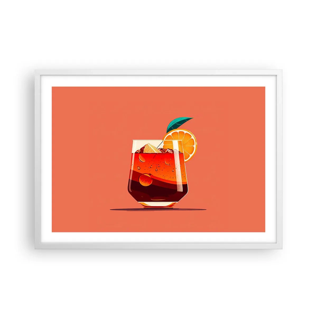 Plagát v bielom ráme - Letné osvieženie - 70x50 cm