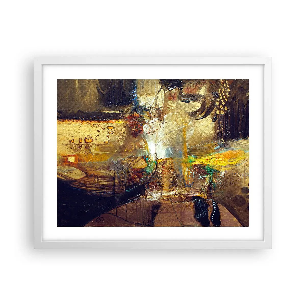 Plagát v bielom ráme - Zima, teplejšie, horúco - 50x40 cm