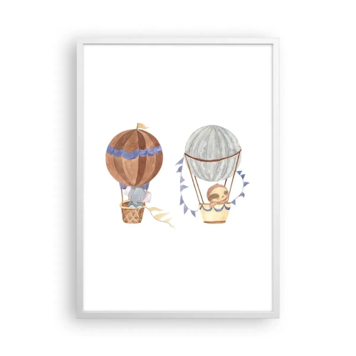 Plagát v bielom ráme - Priatelia na cestách - 50x70 cm