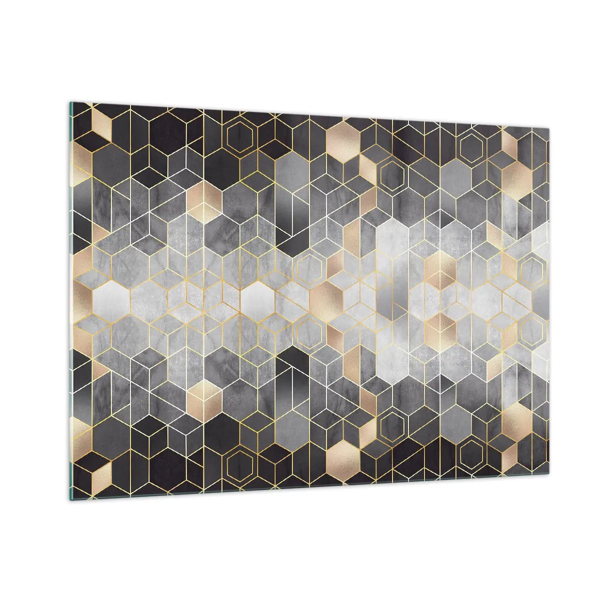 Obraz na skle - Diamantová kompozícia - 100x70 cm