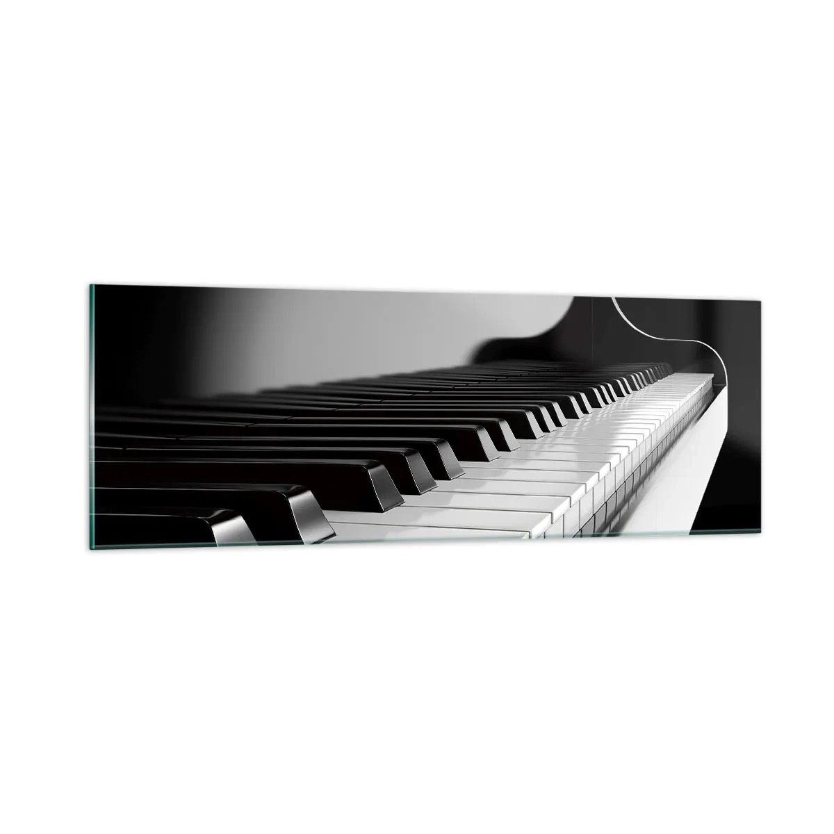 Obraz na skle - Harmónia tvarov a farieb - 90x30 cm