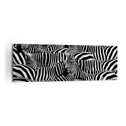 Obraz na plátne - Skupinový portrét s pruhmi - 160x50 cm