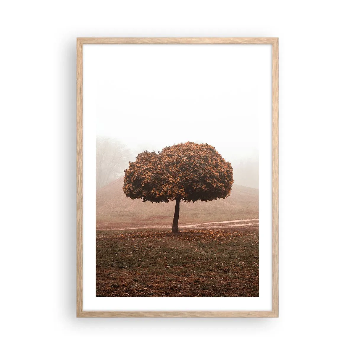 Plagát v ráme zo svetlého duba - Po rušnom lete - 50x70 cm