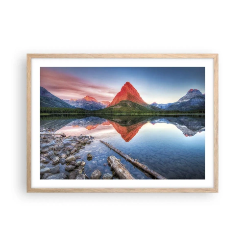 Plagát v ráme zo svetlého duba - Teplo a chlad - 70x50 cm