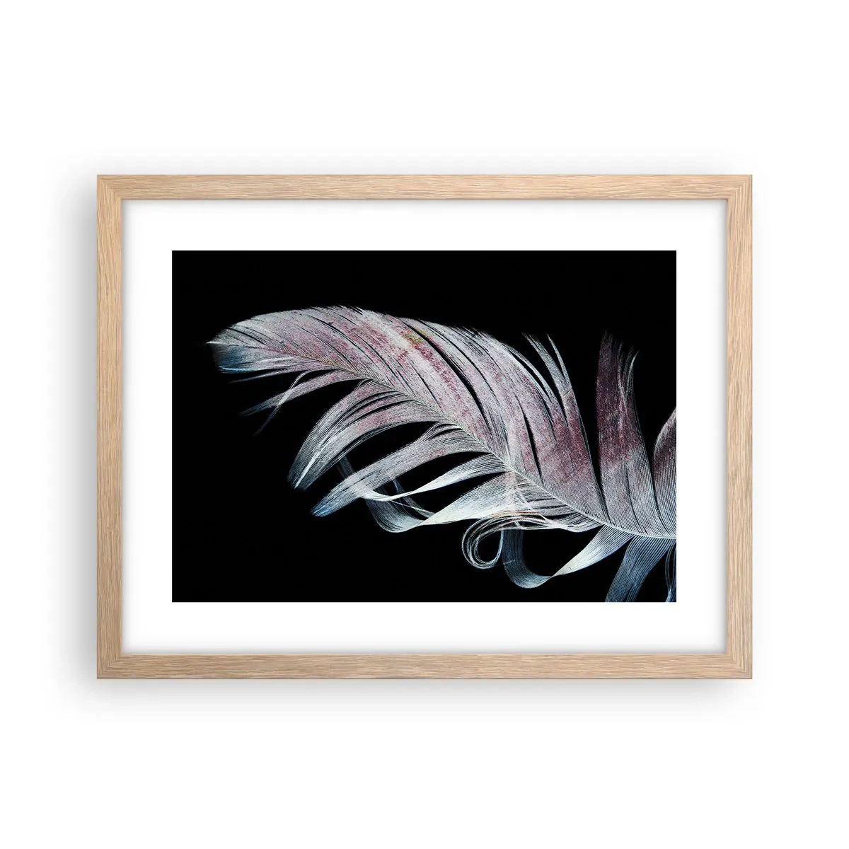 Plagát v ráme zo svetlého duba - Premýšľajte o dotyku - 40x30 cm