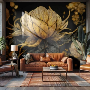 Fototapeta Standard Eco - Jemná krehkosť - Kvetina, Art Deco, Glamour - 350x256 cm