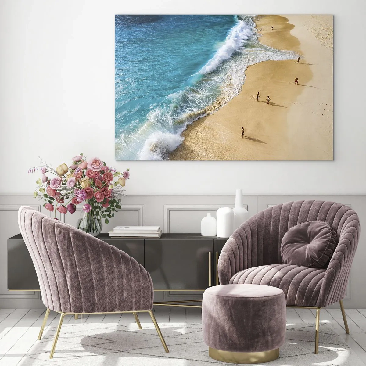 Obraz na skle - A potom slnko, pláž… - 100x70 cm