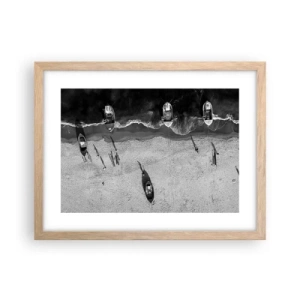 Plagát v ráme zo svetlého duba - Ešte na brehu… - 40x30 cm