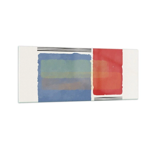 Obraz na skle - Duch a písmeno geometrie - 100x40 cm