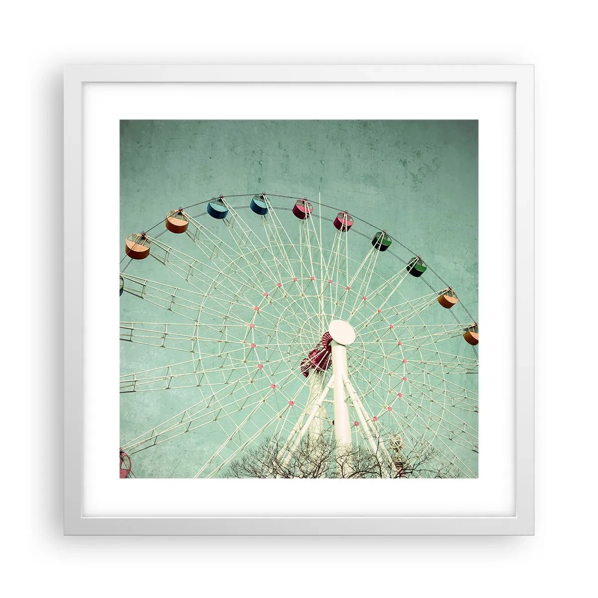 Plagát v bielom ráme - Pozývame vás na zábavu - 40x40 cm