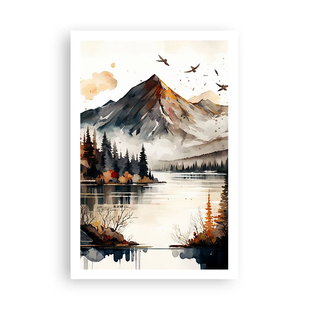 Plagát - Zlatá jeseň na horách - 61x91 cm