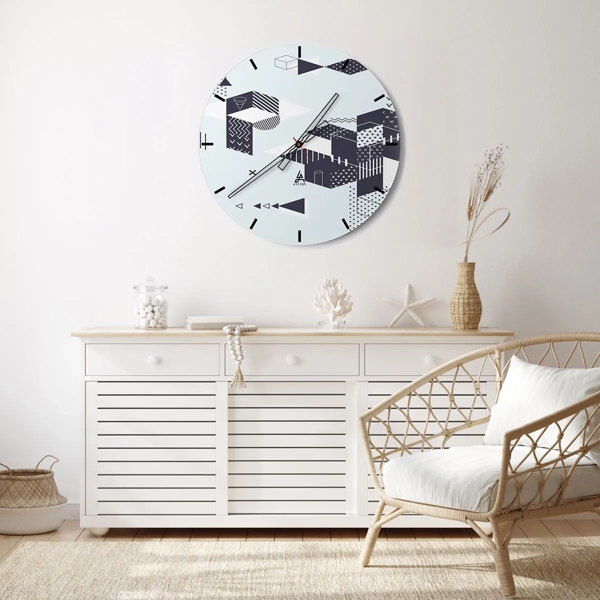 Nástenné hodiny - V duši matematika - 40x40 cm