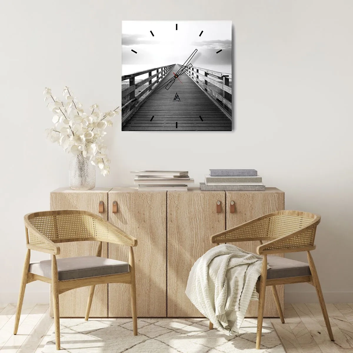 Nástenné hodiny - Do diaľky… - 40x40 cm