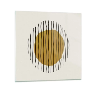 Obraz na skle - Abstrakcia kmitajúca žiarom - 70x70 cm