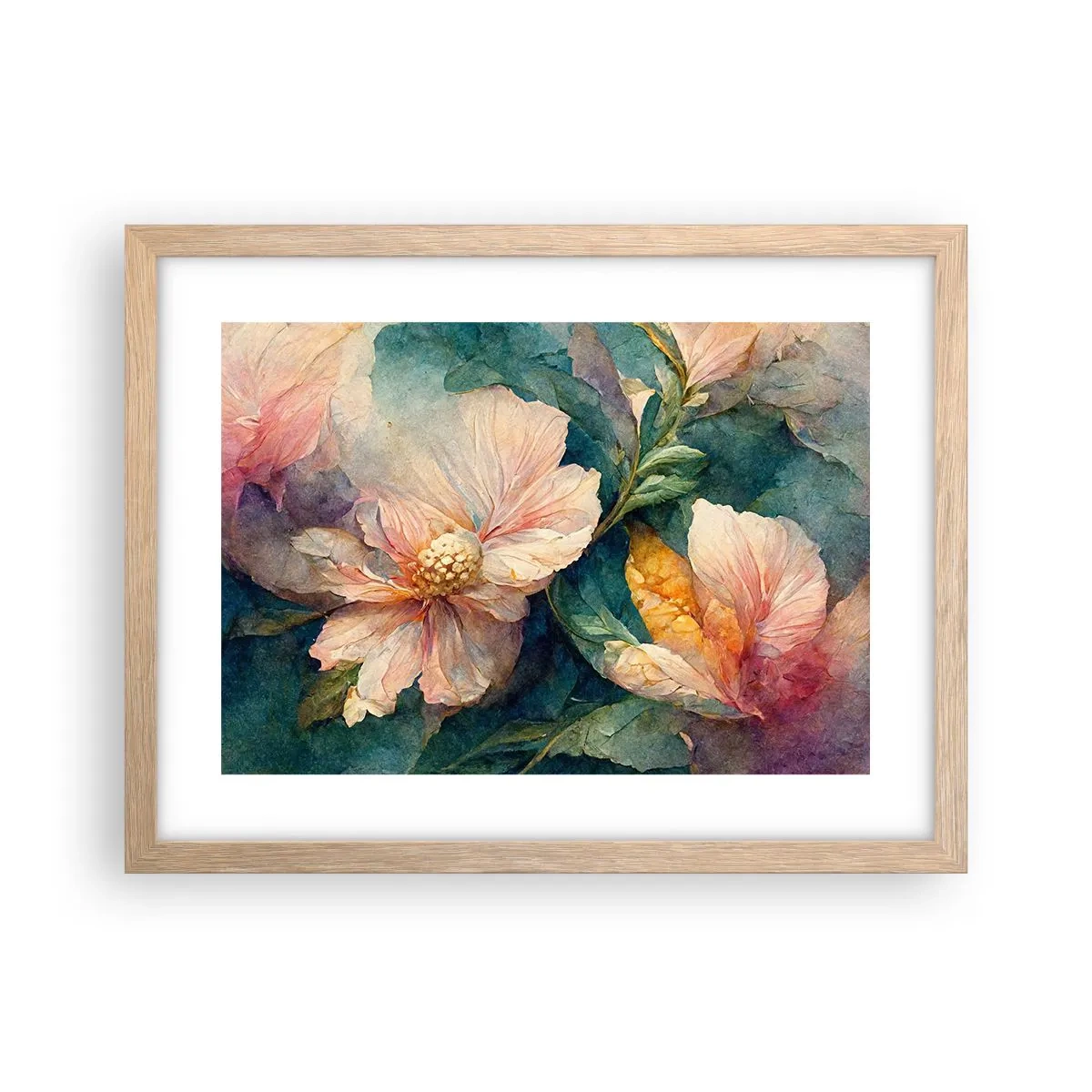 Plagát v ráme zo svetlého duba - Číra subtílnosť - 40x30 cm