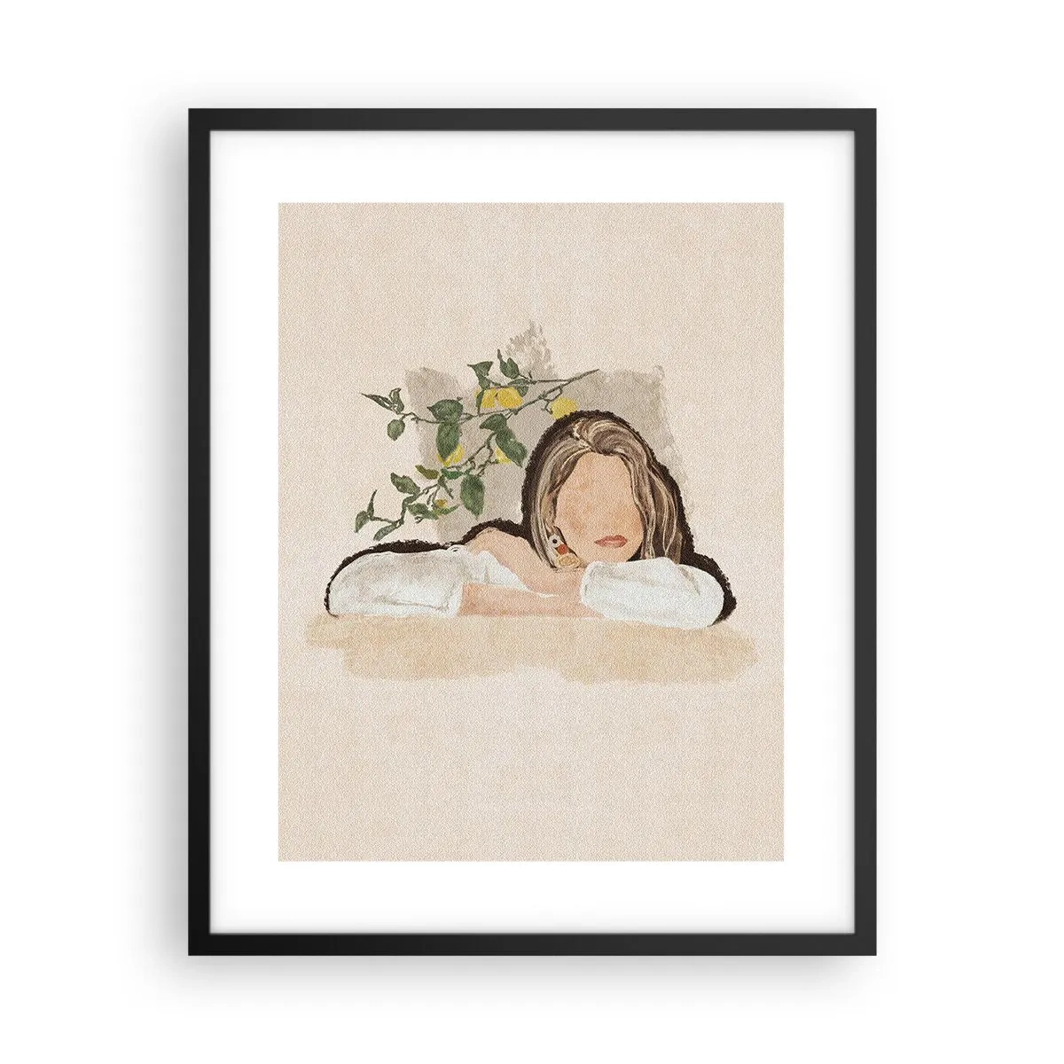 Plagát v čiernom ráme - Kráska z juhu - 40x50 cm