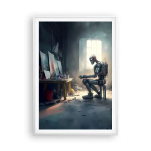 Plagát v bielom ráme - Akt stvorenia - 70x100 cm