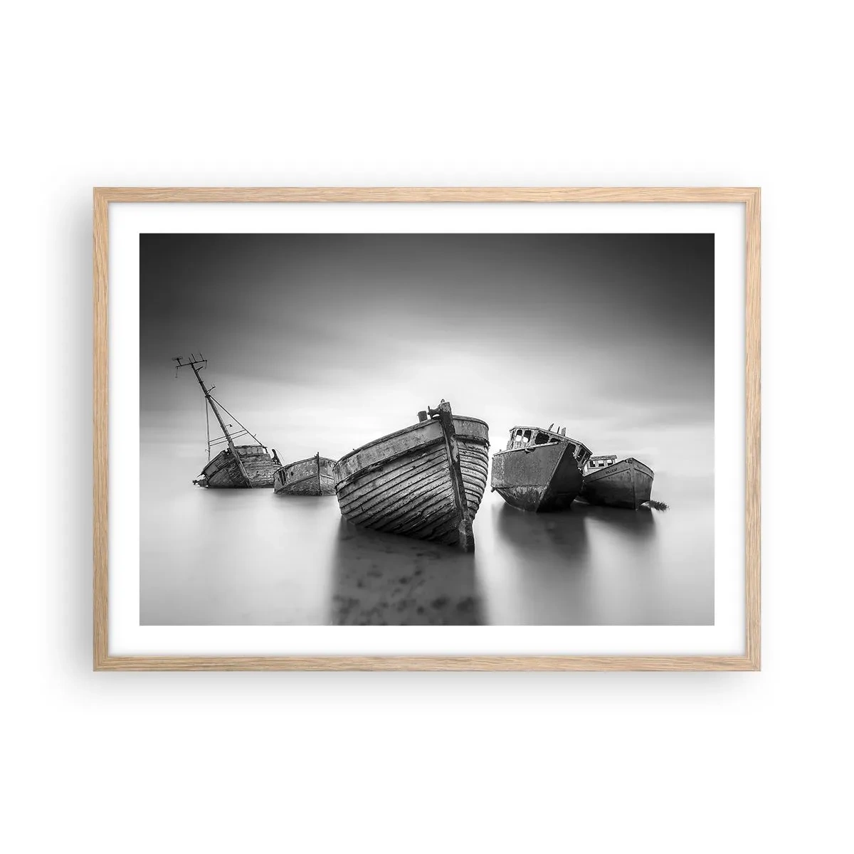 Plagát v ráme zo svetlého duba - Už iba spomienky... - 70x50 cm