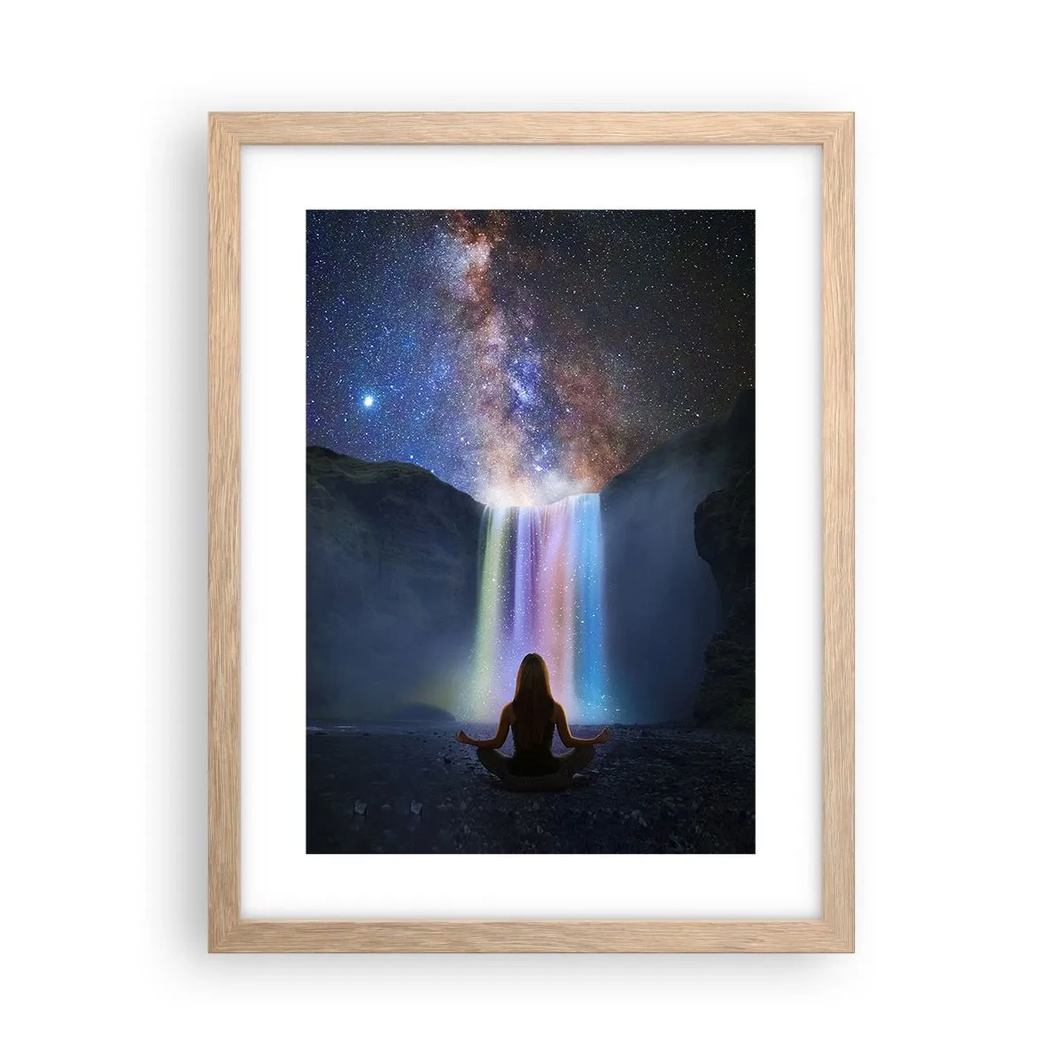 Plagát v ráme zo svetlého duba - Absolútna harmónia - 30x40 cm