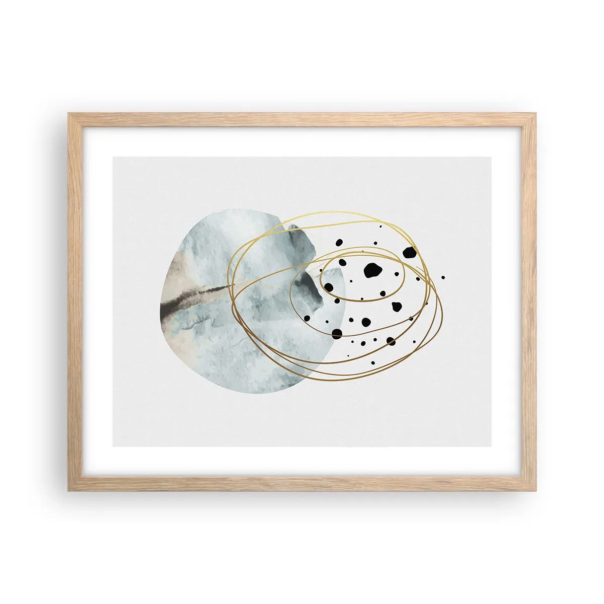 Plagát v ráme zo svetlého duba - V objatí priestoru - 50x40 cm