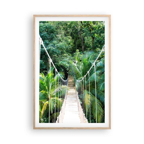Plagát v ráme zo svetlého duba - Welcome to the jungle! - 61x91 cm
