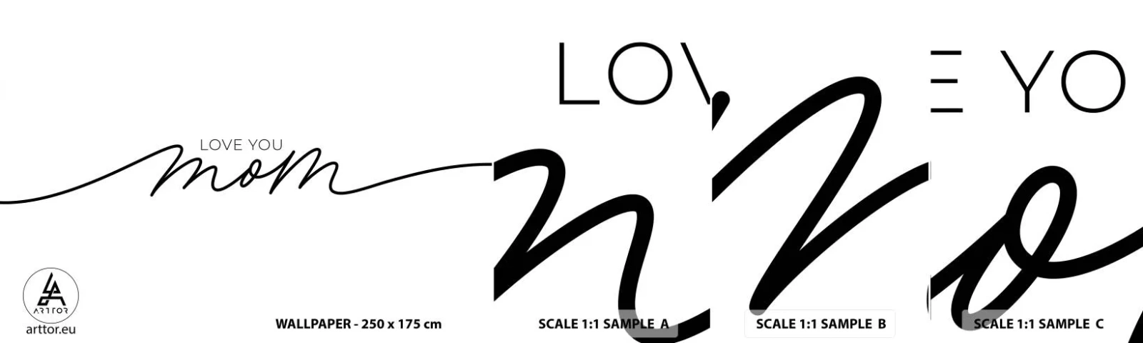 Vzorka Fototapeta Standard Eco - Veľké dojatie - Typografia, Afirmácia, Maxim - 100x30 cm