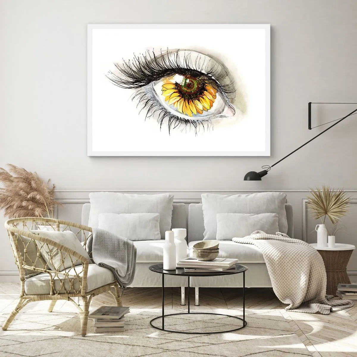 Plagát v bielom ráme - Pohľad žeravý ako leto - 70x50 cm