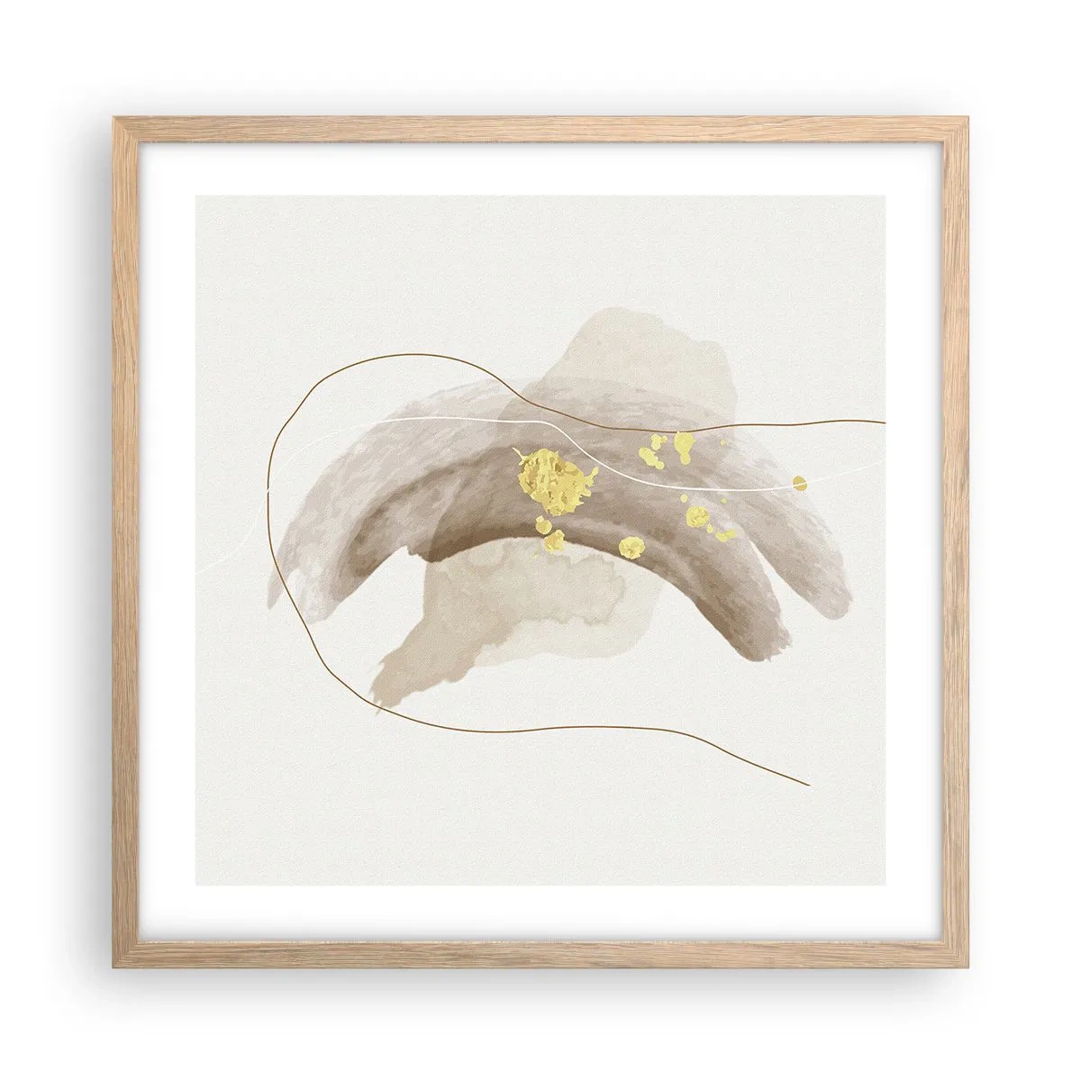 Plagát v ráme zo svetlého duba - Vesmírna bytosť - 50x50 cm