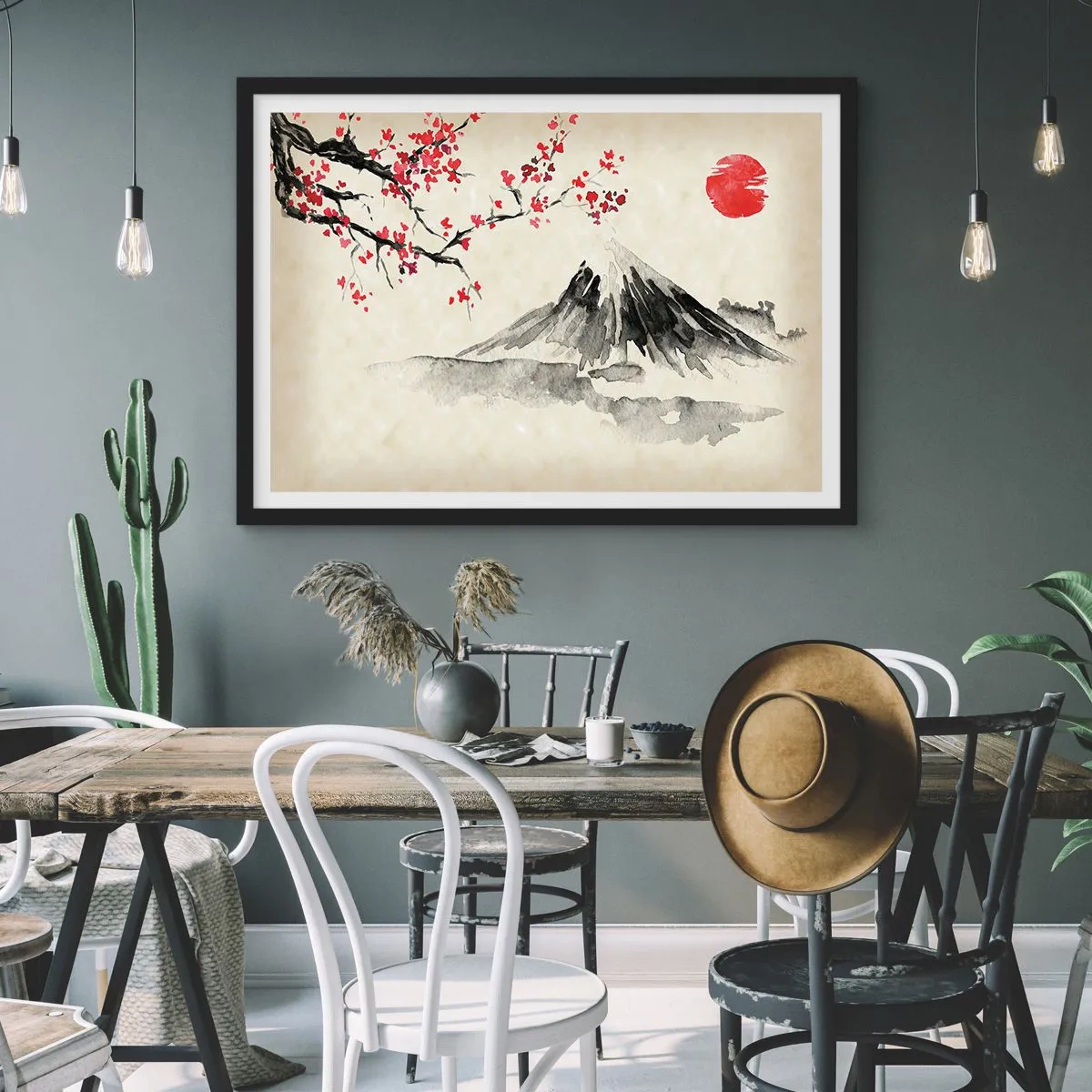 Plagát v čiernom ráme - Zamilujte sa do Japonska - 100x70 cm