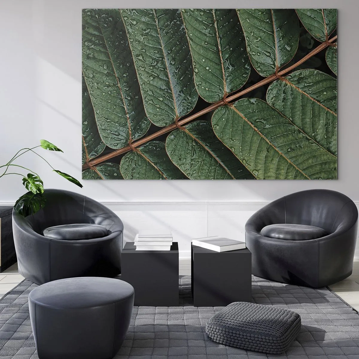 Obraz na skle - V zelenom rytme - 100x70 cm