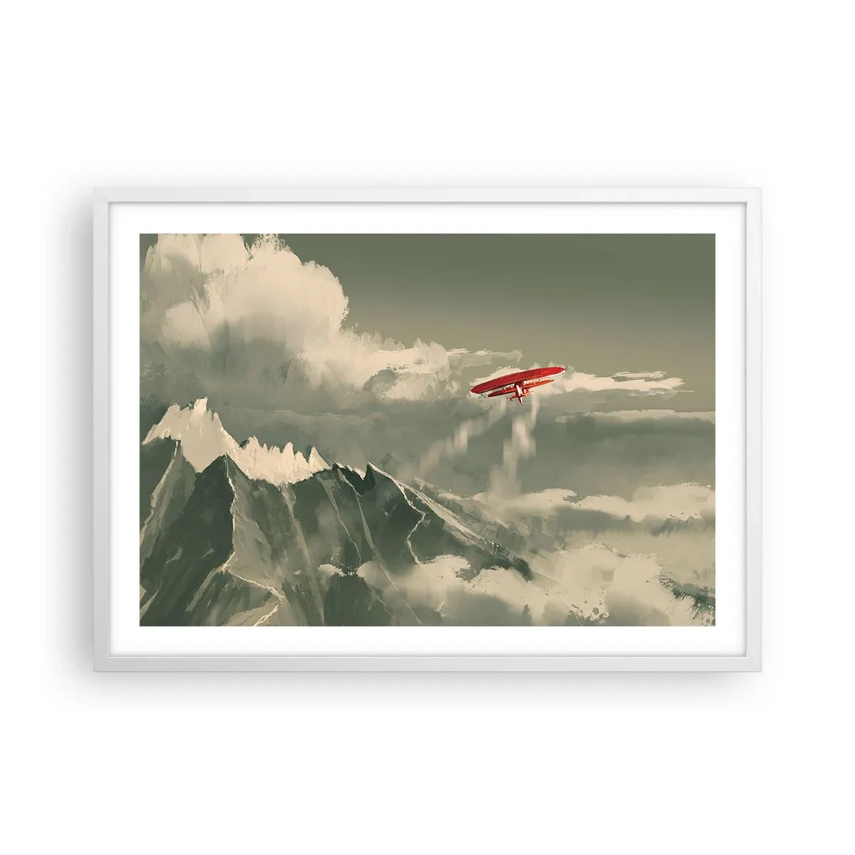 Plagát v bielom ráme - Nebojácny priekopník - 70x50 cm