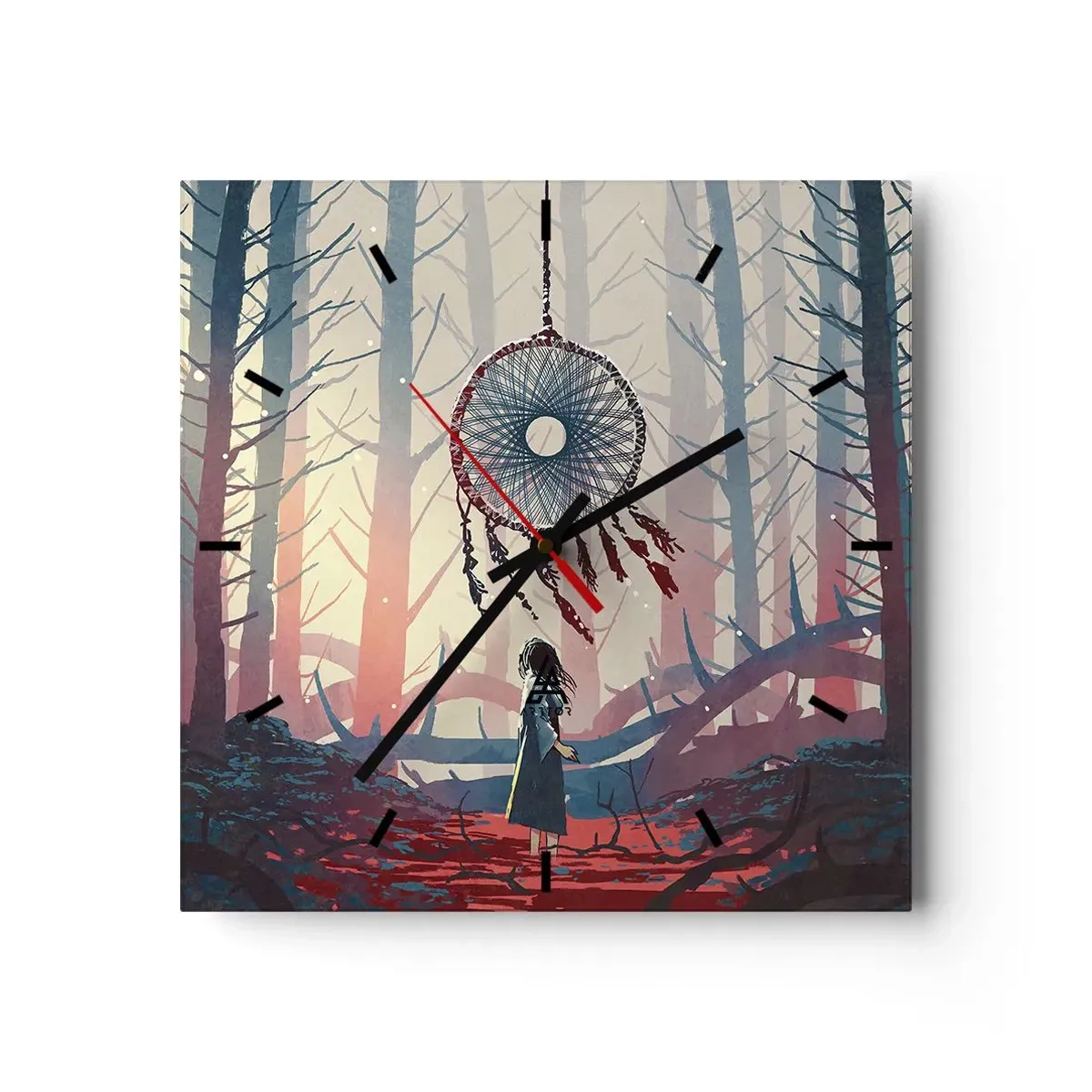 Nástenné hodiny - Tajný rituál šťastia - 40x40 cm