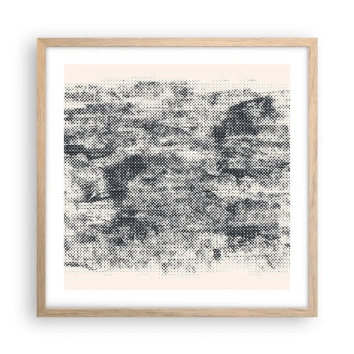 Plagát v ráme zo svetlého duba - Hmlistá kompozícia - 50x50 cm