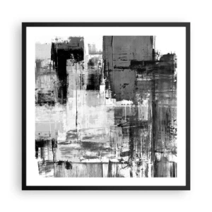 Plagát v čiernom ráme - Sivé je krásne - 60x60 cm