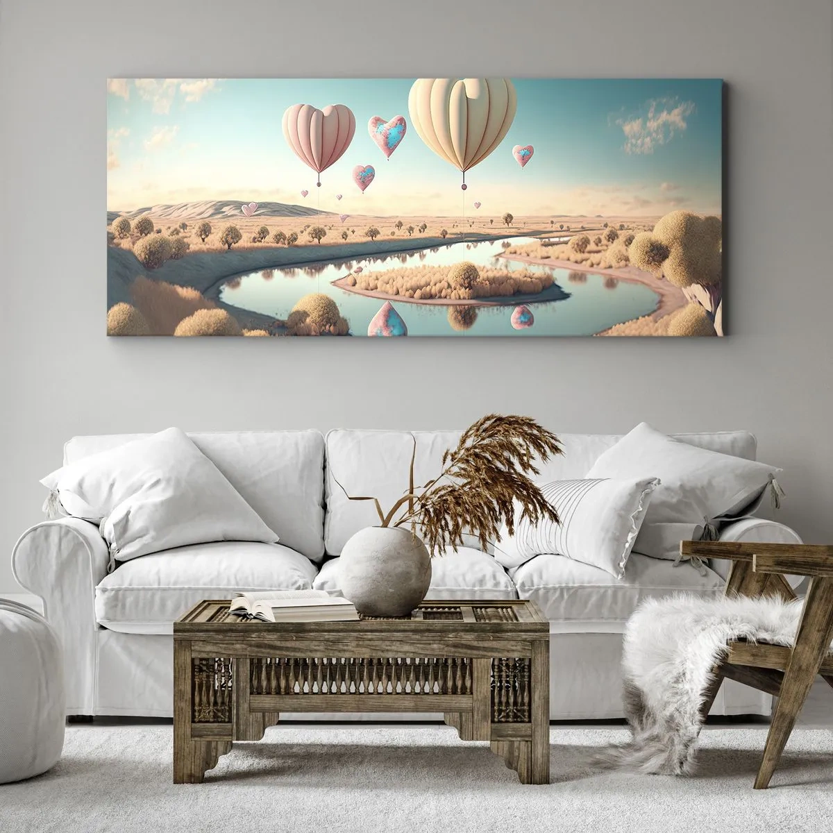 Obraz na plátne - Láska ťa nechá vzlietnuť - 160x50 cm