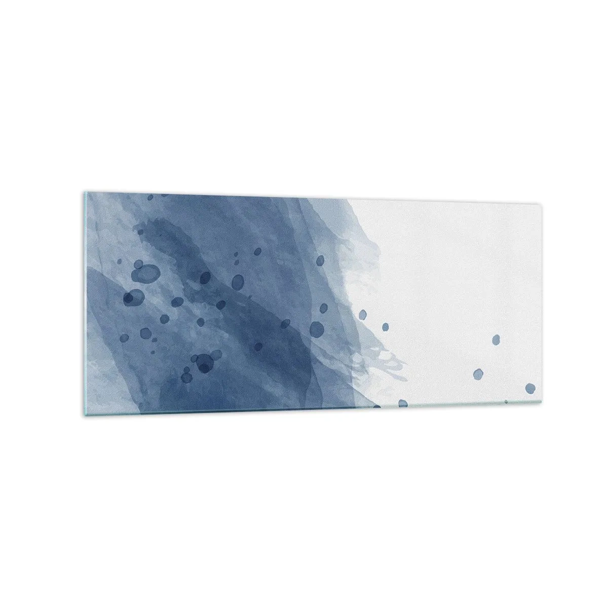 Obraz na skle - Modrý tyl - 120x50 cm