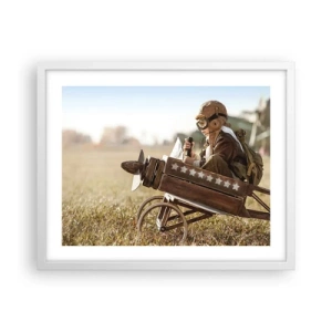 Plagát v bielom ráme - Štart do snov - 50x40 cm