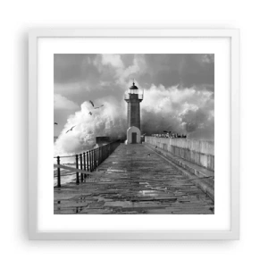 Plagát v bielom ráme - Nebojácna - 40x40 cm