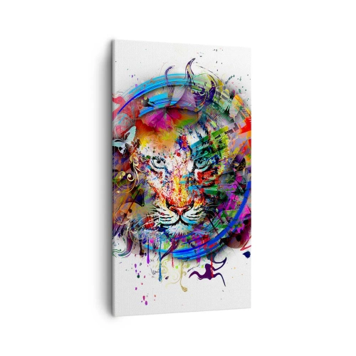 Obraz na plátne - Skrýva sa za dúhovým závojom - 45x80 cm