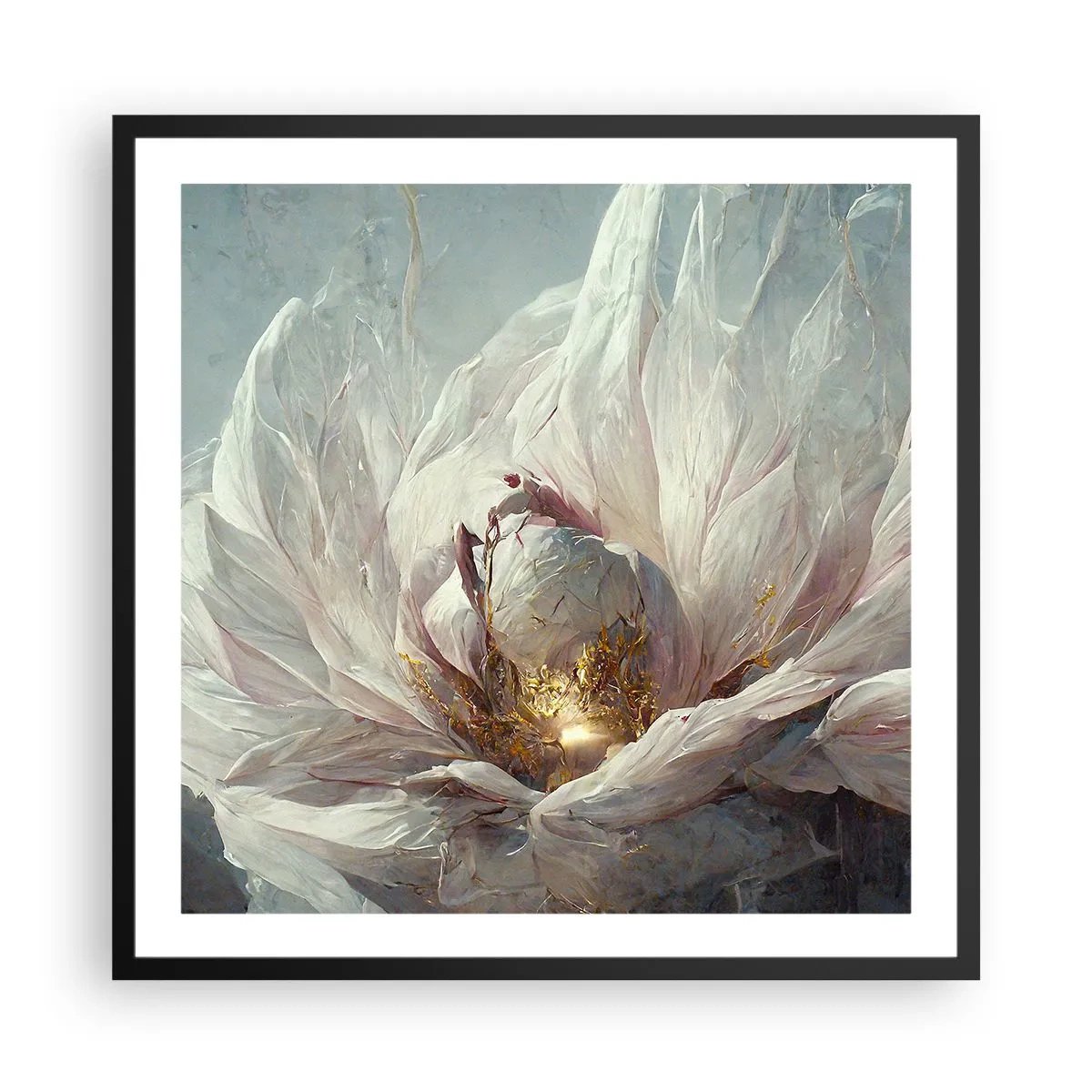 Plagát v čiernom ráme - Rozkvitá raz za sto rokov - 60x60 cm