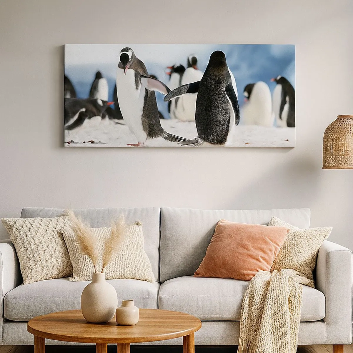 Obraz na plátne - Tanec na snehu - 100x40 cm