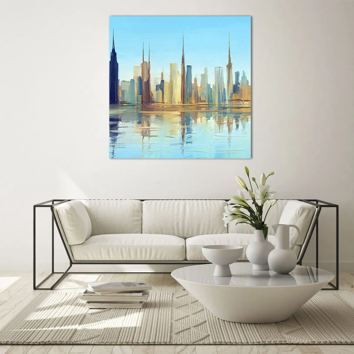 Obraz na skle - Slnečná metropola - 60x60 cm