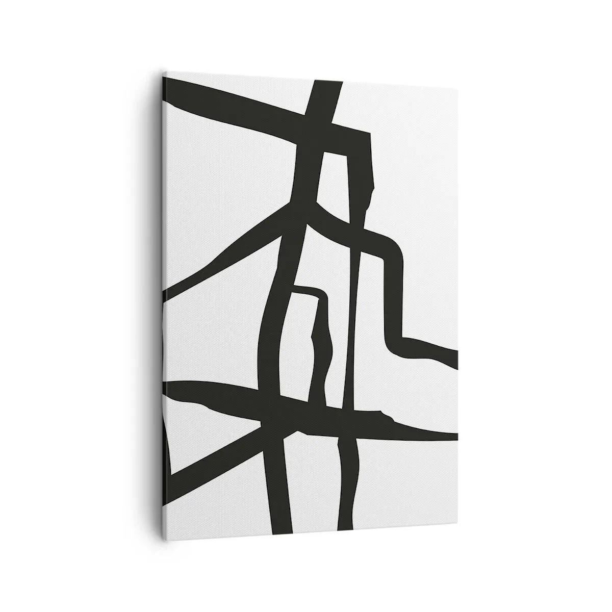 Obraz na plátne - Čiernobiela konštrukcia - 50x70 cm