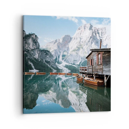 Obraz na plátne - Kryštalické, horské ráno - 70x70 cm