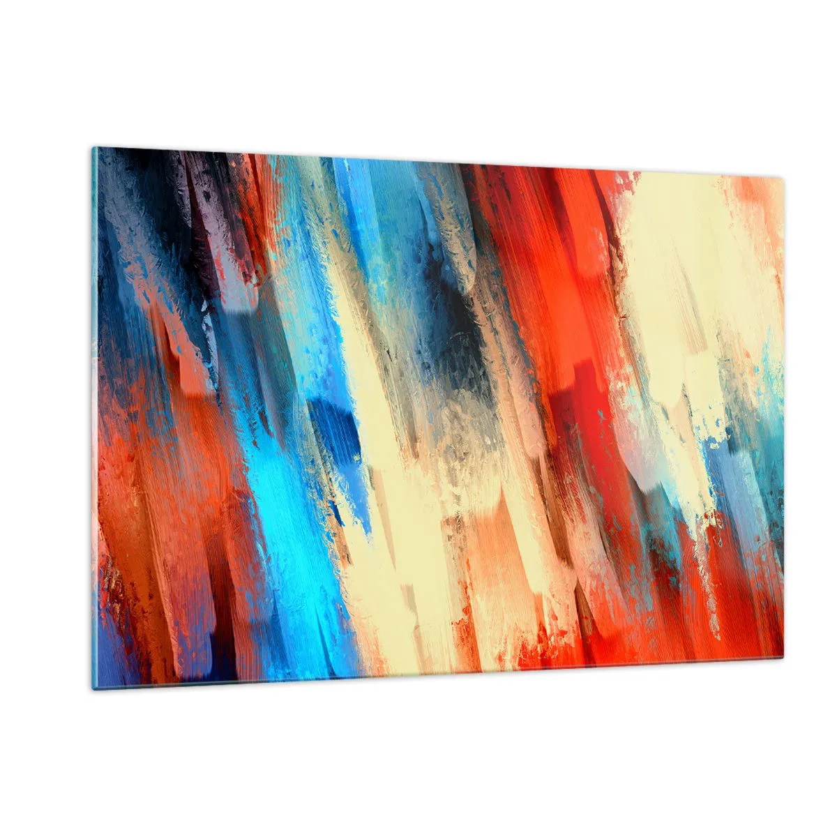 Obraz na skle - Vodopád farieb - 120x80 cm